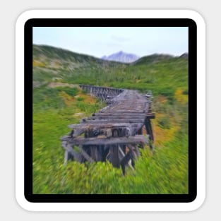 Abandoned Railroad Tracks Sticker